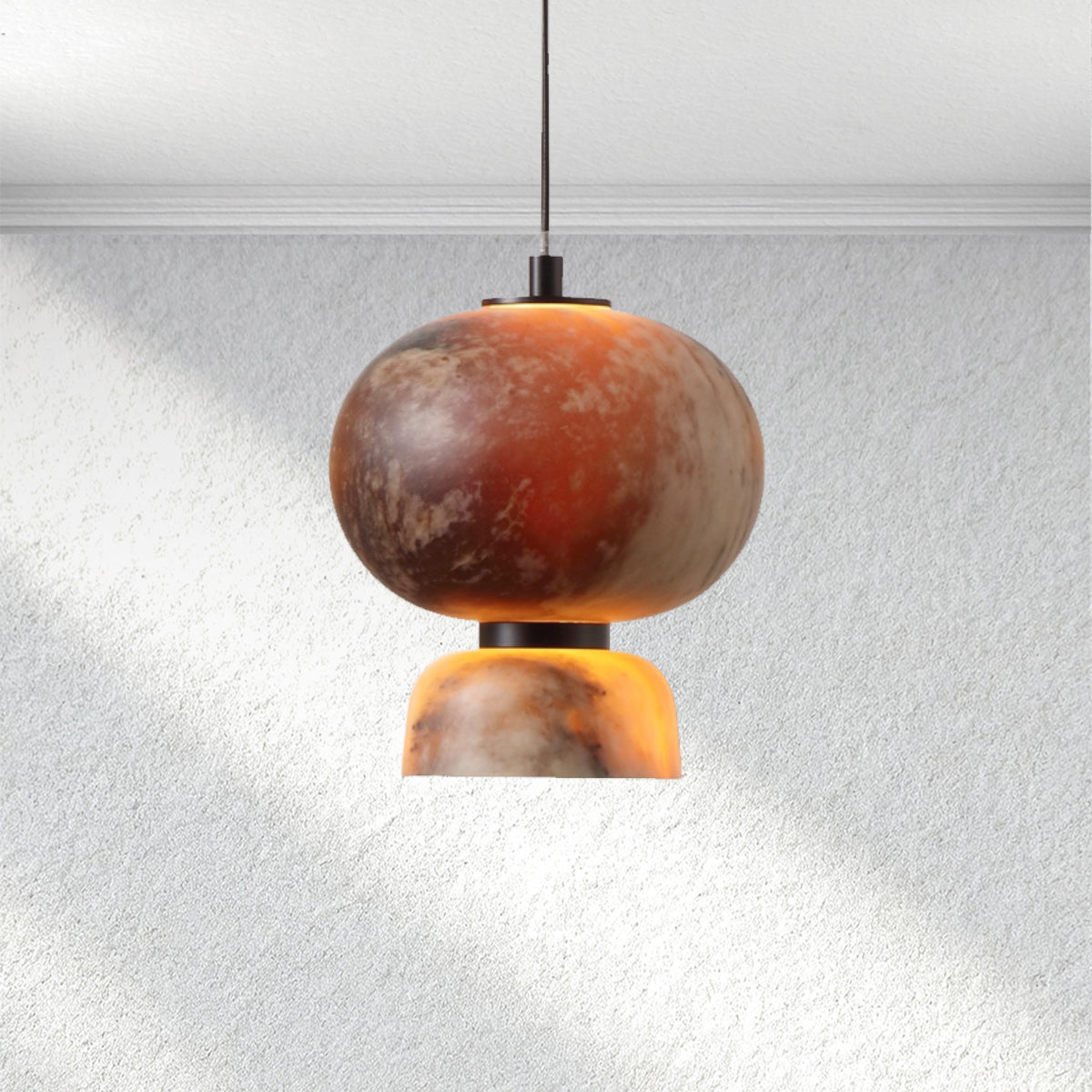 homeniqo Eterna Alabaster Pendant – Large Circle