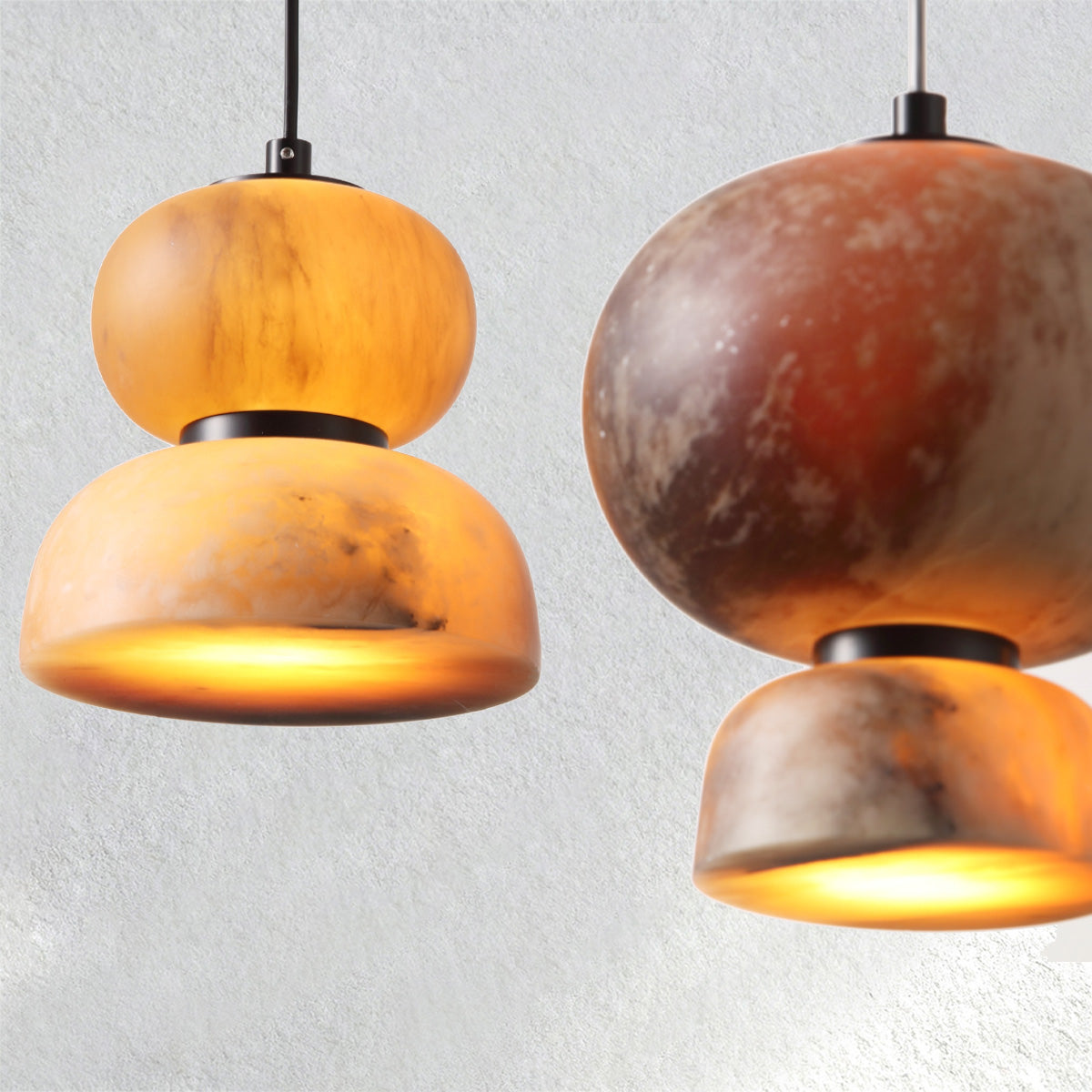 homeniqo Eterna Alabaster Pendant – Large Circle