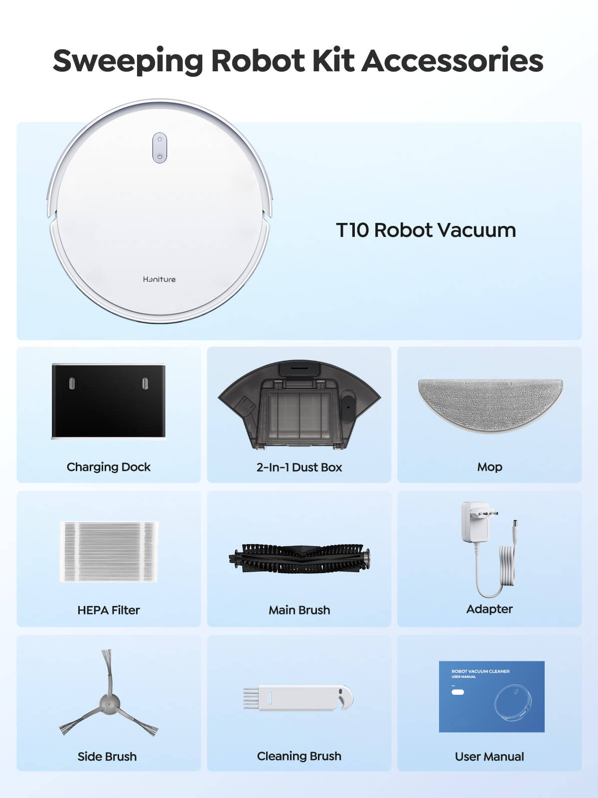 【New Arrivals】Homeniqo T10 Robot Vacuum